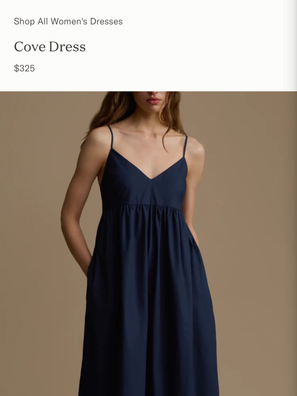 Jenni Kayne Cove Navy Spaghetti-Strap Maxi Dress